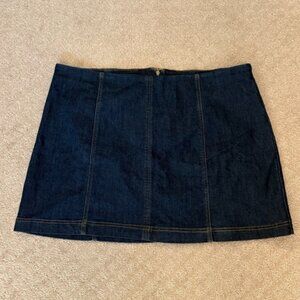3 for $15 Dark Blue Denim Mini Skirt Classic Baddie Fitted Stretchy Mini Skirt